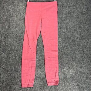 Athleta Elation High Rise Legging Womens XS Compression Pants Salmon Pink Pocket